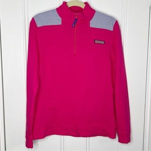 Vineyard Vines Women’s Shep Shirt in pink and blue white stripes size medium